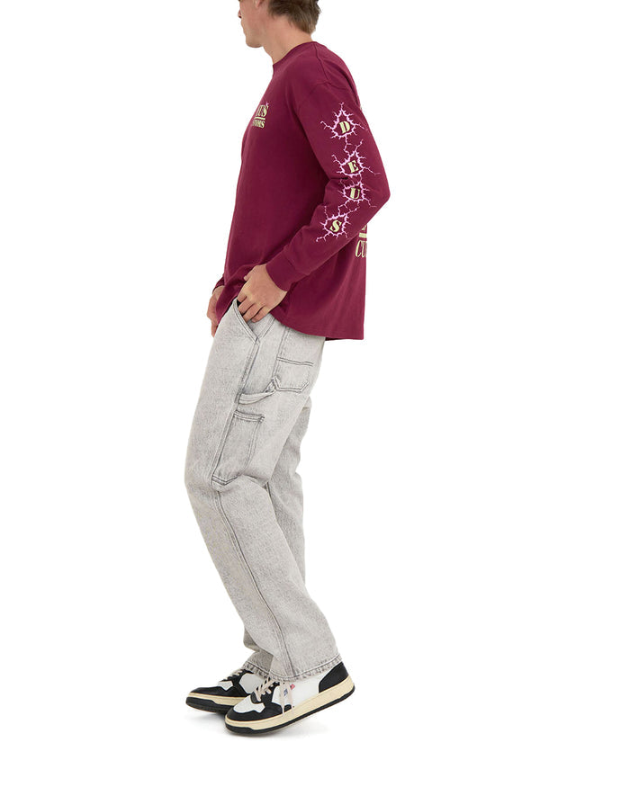 Pub Nuisance Long Sleeve Tee - Rhodo, view 4|Model