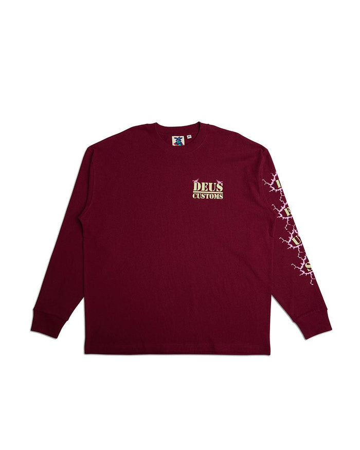 Pub Nuisance Long Sleeve Tee - Rhodo, view 5|Flatlay
