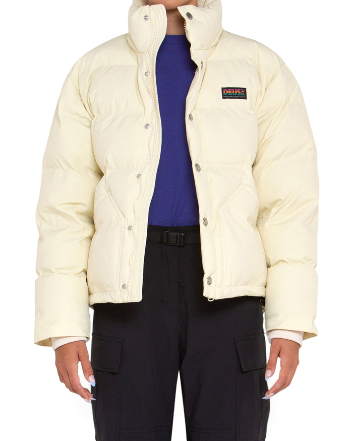 Puffer Jacket - Bone White, view 1|Model