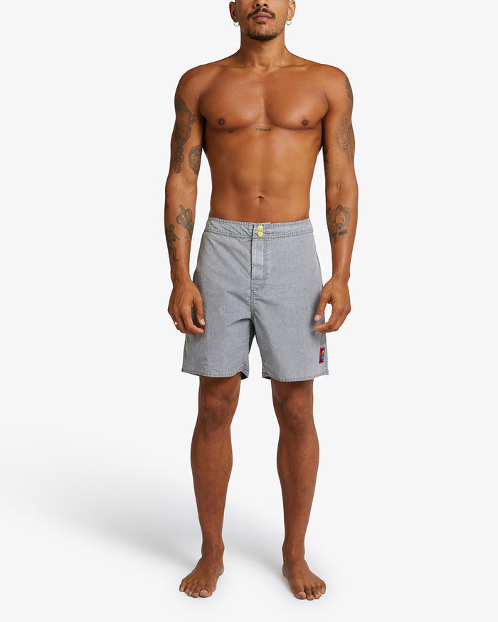 Pulse Acid Boardshort - Light Grey, view 3|Model