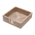 Rattan Luncheon Napkin Holder - White