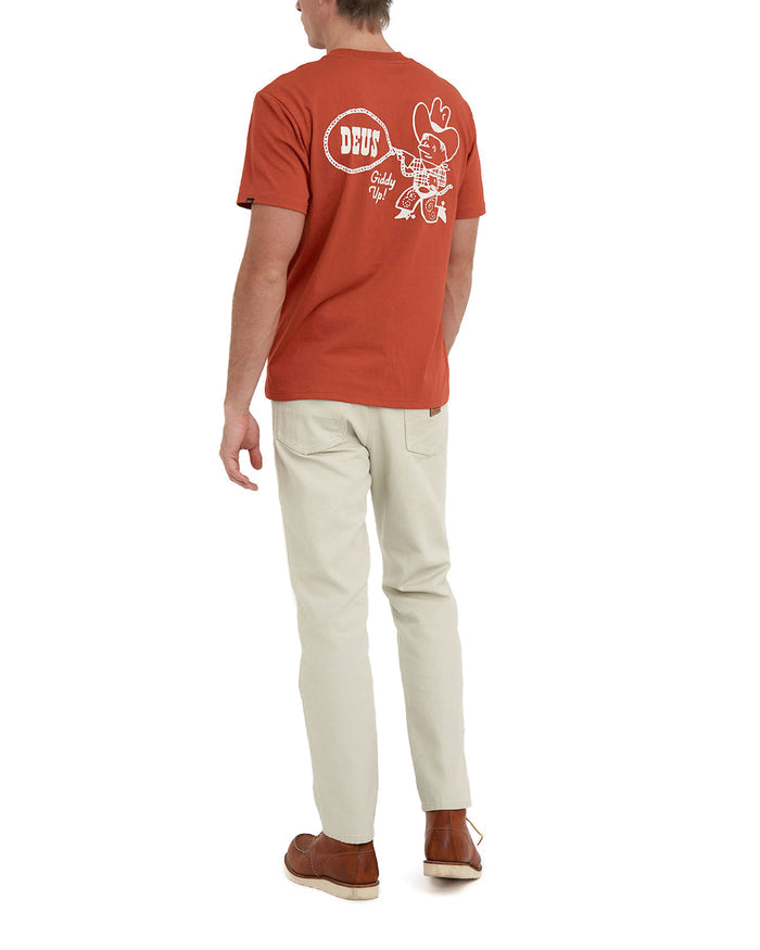 Ropeburn Tee - Red Clay, view 2|Model