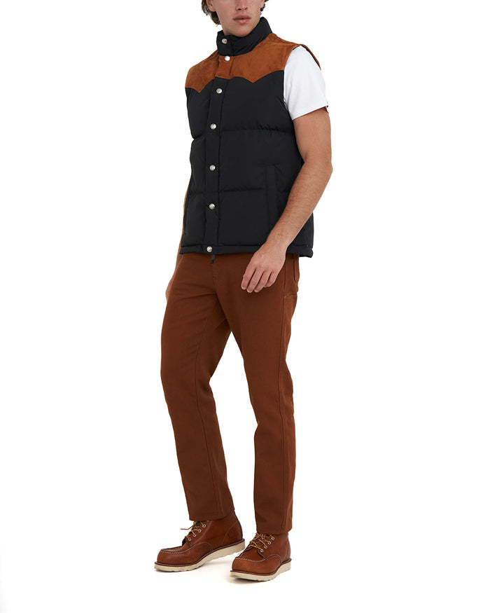Scout Puffa Vest - Black, view 4|Model