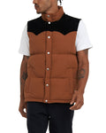 Scout Puffa Vest - Tan, view 1|Model