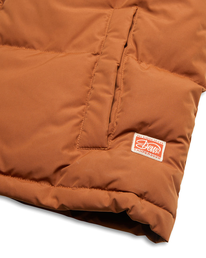 Scout Puffa Vest - Tan, view 6|Flatlay