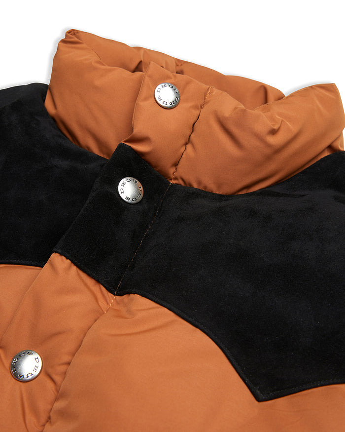 Scout Puffa Vest - Tan, view 7|Flatlay