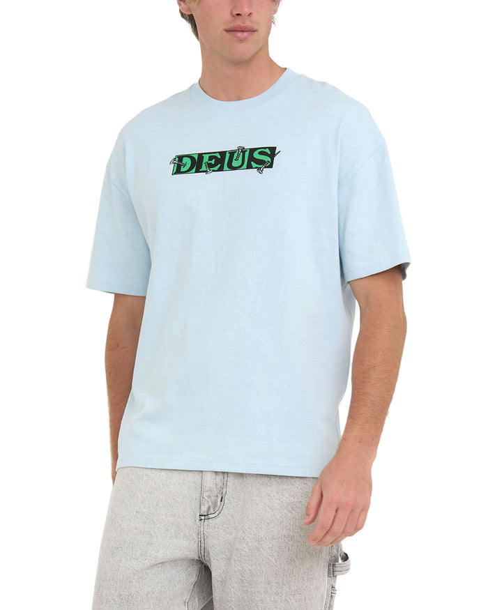Screw Loose Tee - Illusion Blue, view 1|Model