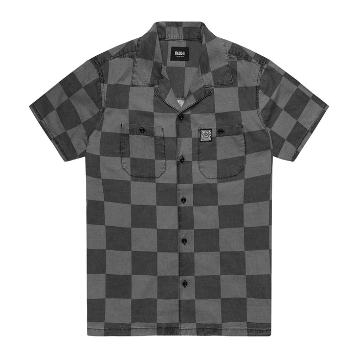 Senna Check Shirt - Black Check, view 1|Flatlay