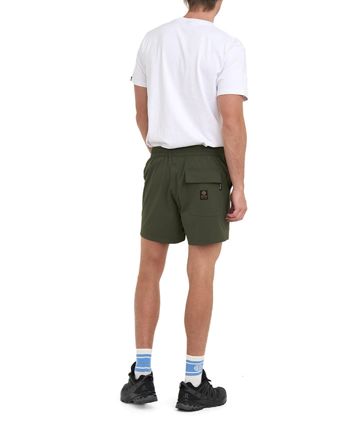 Service Cordura Swim Short - Olive, view 2|Model