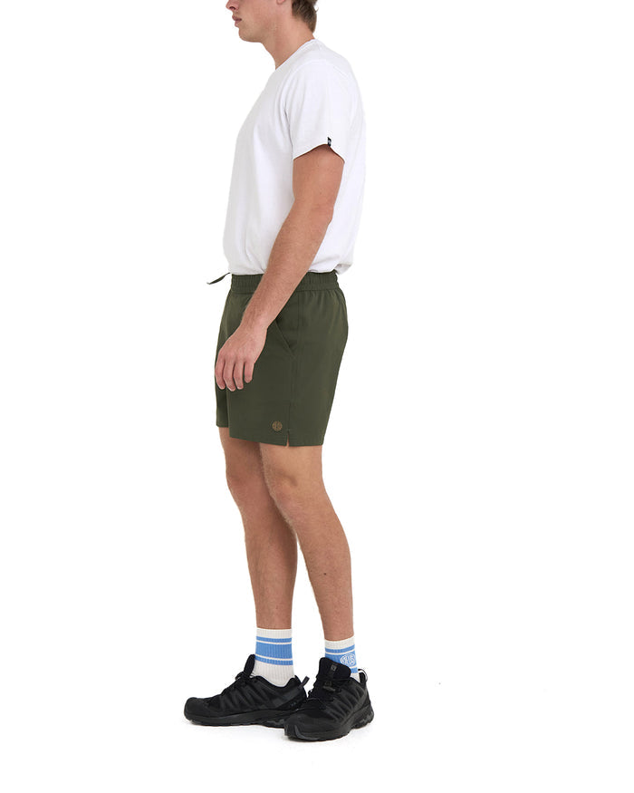 Service Cordura Swim Short - Olive, view 3|Model