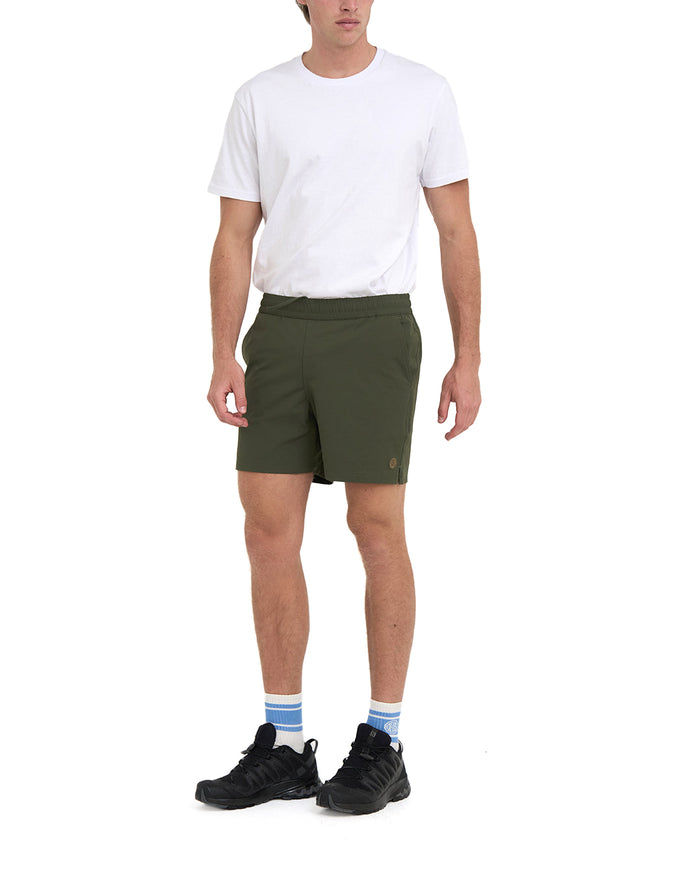 Service Cordura Swim Short - Olive, view 4|Model