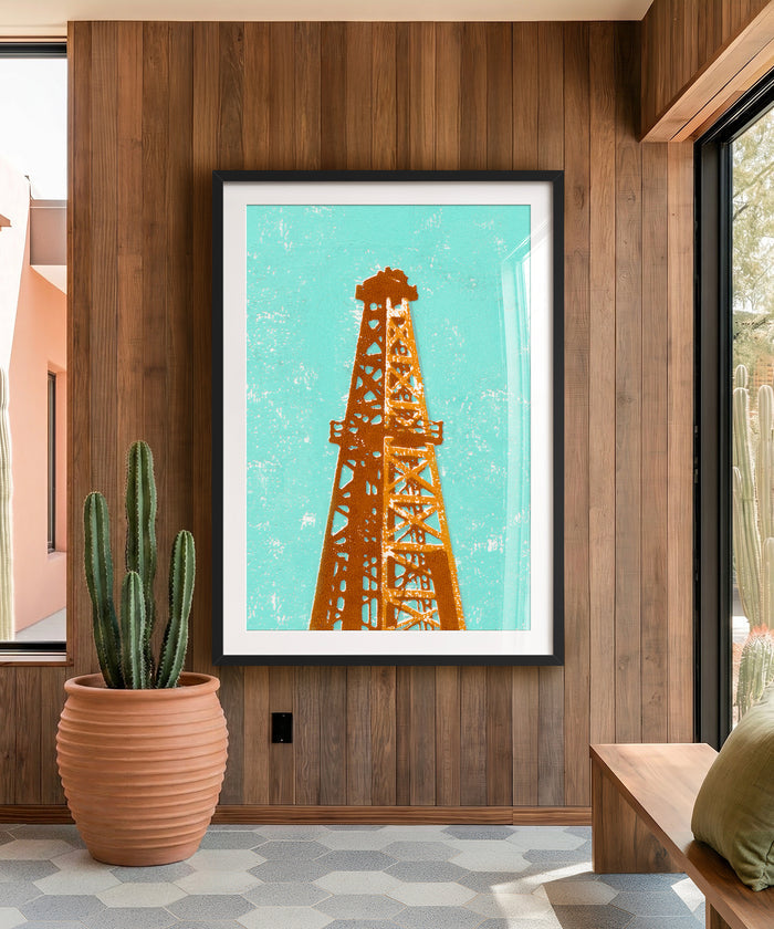Shapes of the West - Oil Derrick by Head West Studio
