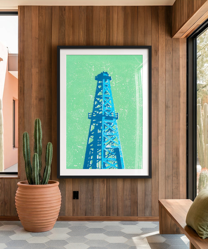 Shapes of the West - Oil Derrick by Head West Studio
