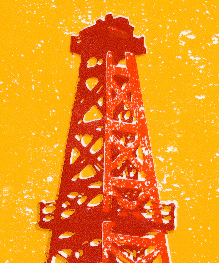Shapes of the West - Oil Derrick by Head West Studio