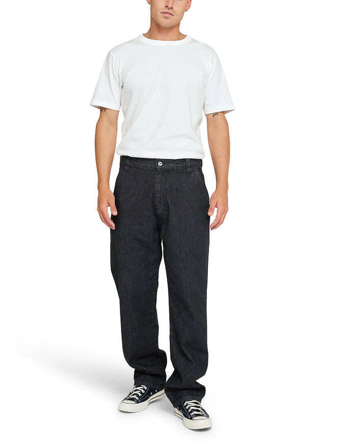 Shawn Workwear Jean - Washed Black, view 2|Model