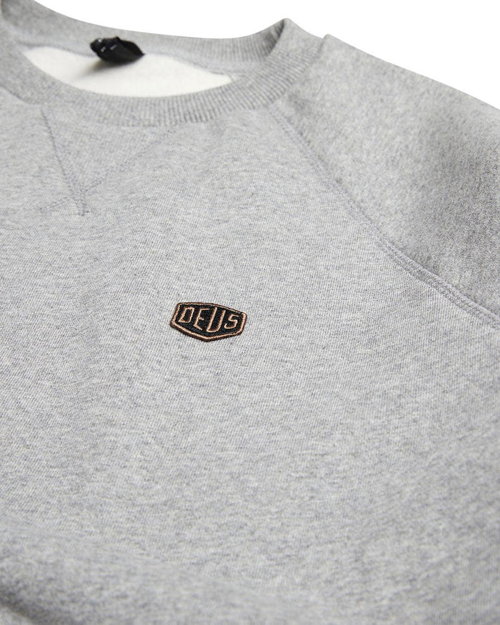 Shield Standard Crew - Grey Marle, view 7|Flatlay