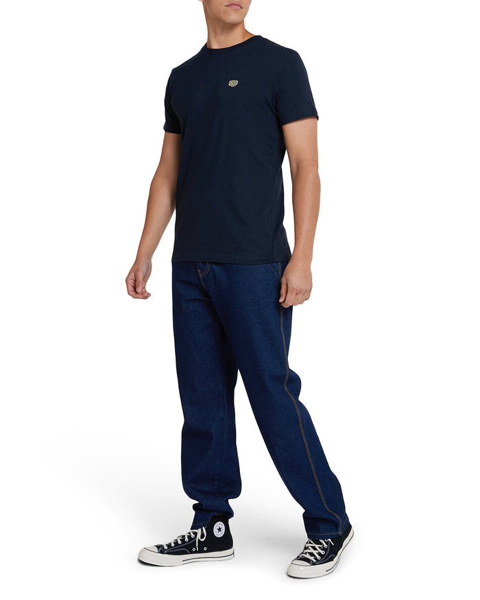 Shield Standard Tee - Navy, view 3|Model