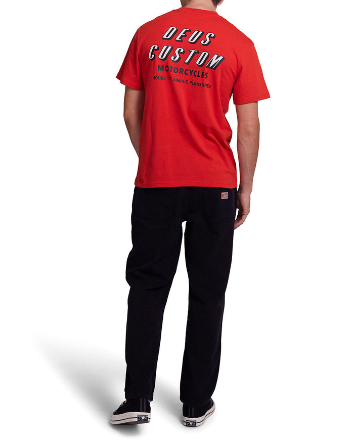 Shimmy Tee - Mandarin Red, view 2|Model