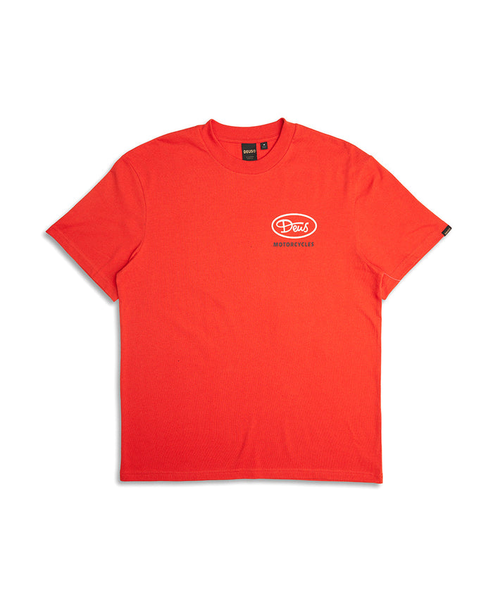 Shimmy Tee - Mandarin Red, view 5|Flatlay