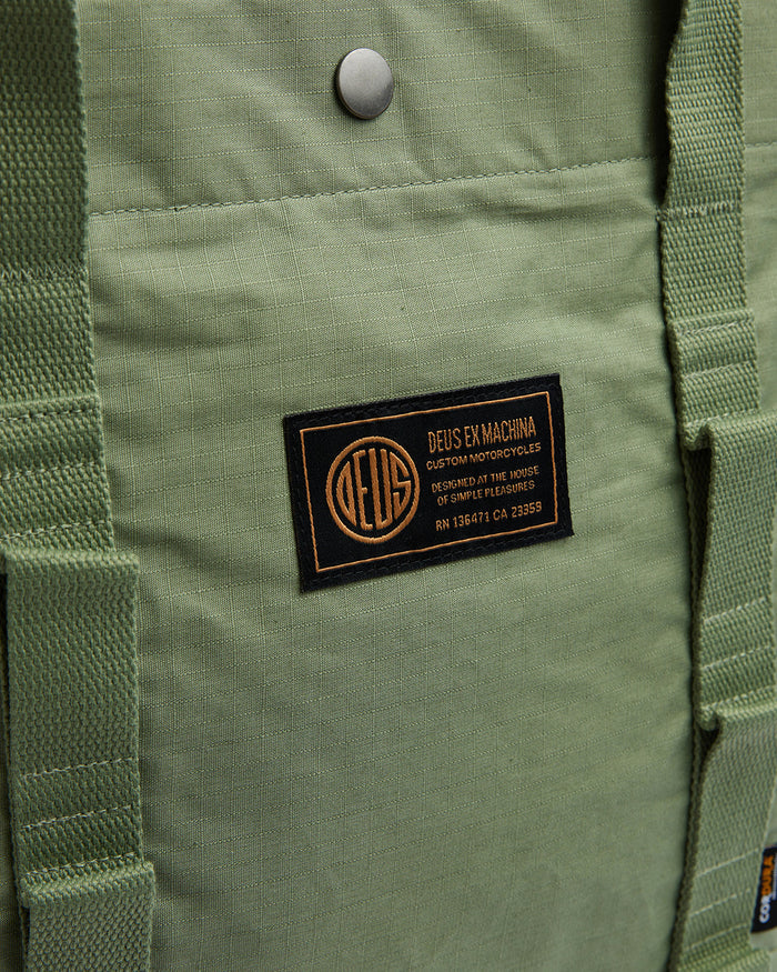 Shop Cordura Tote - Oil Green, view 3|Flatlay