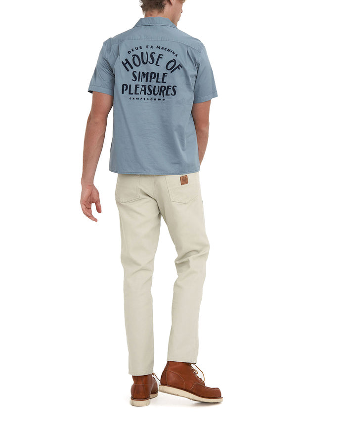 Simplicity Shirt - Bluestone, view 2|Model