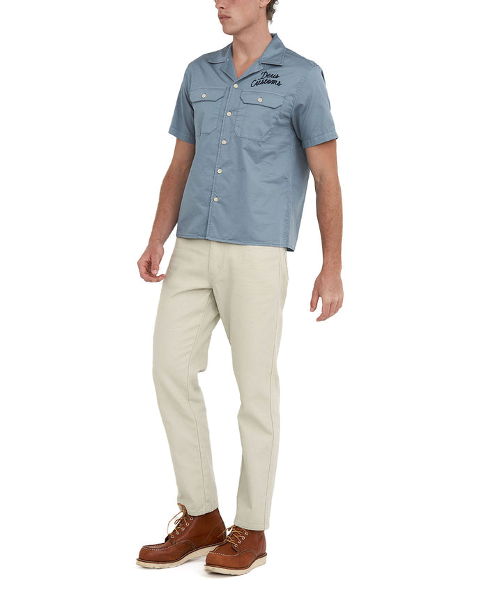 Simplicity Shirt - Bluestone, view 4|Model