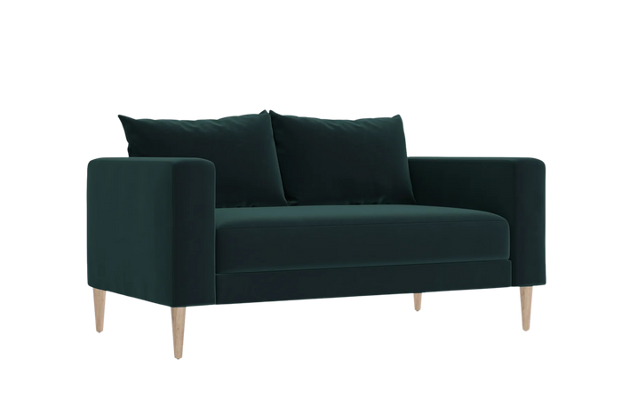 [Moss Recycled Velvet | Loveseat Cushion]