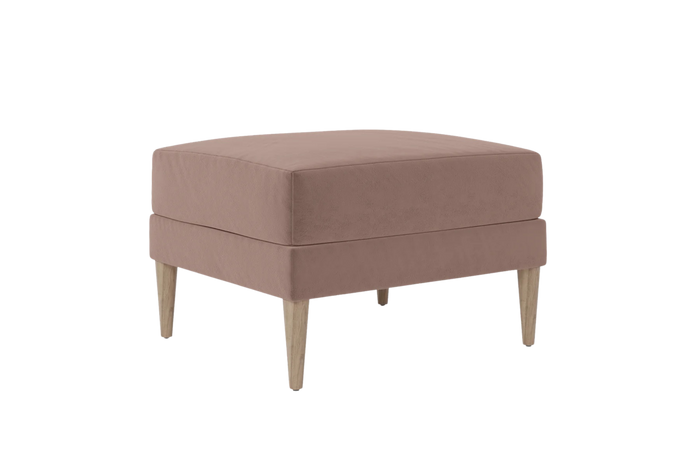 Dusty Rose Recycled Velvet / Ottoman