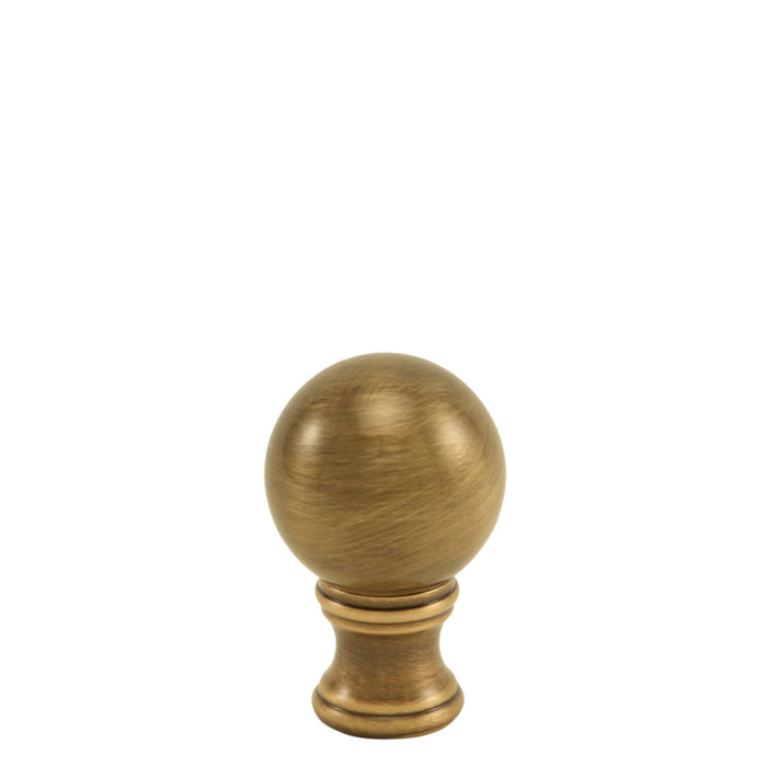 Small Sphere Finial - 1½" h Antique Brass