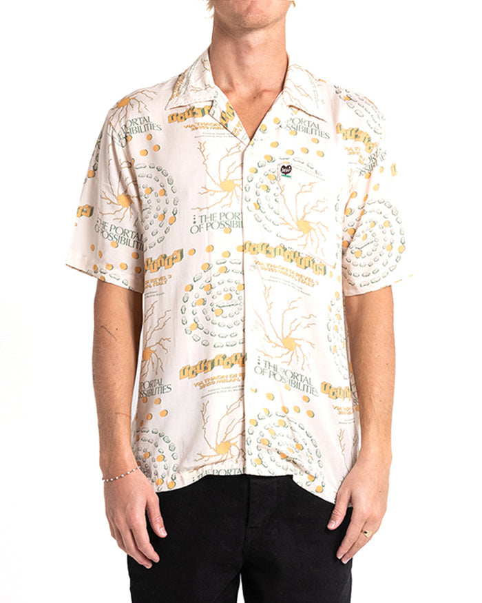 Smithson Short Sleeve Shirt - Dirty White, view 1|Model
