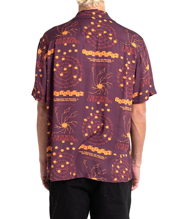 Smithson Short Sleeve Shirt - Maroon, view 2|Model
