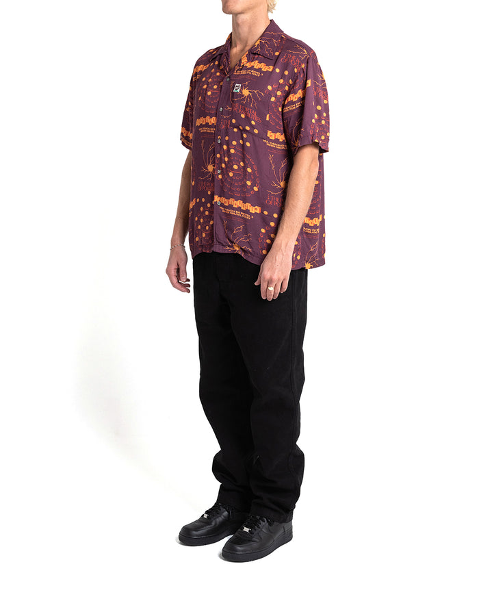Smithson Short Sleeve Shirt - Maroon, view 3|Model
