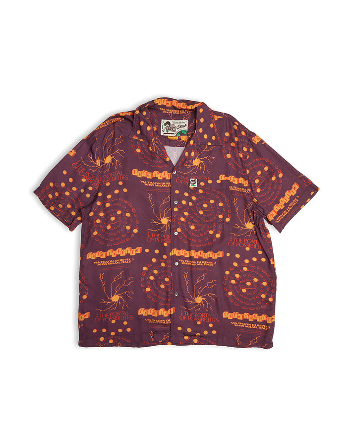 Smithson Short Sleeve Shirt - Maroon, view 4|Flatlay