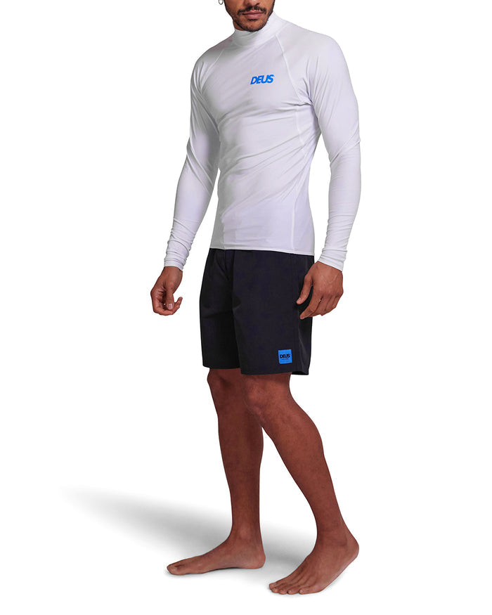 Snake Rash Top - White, view 3|Model