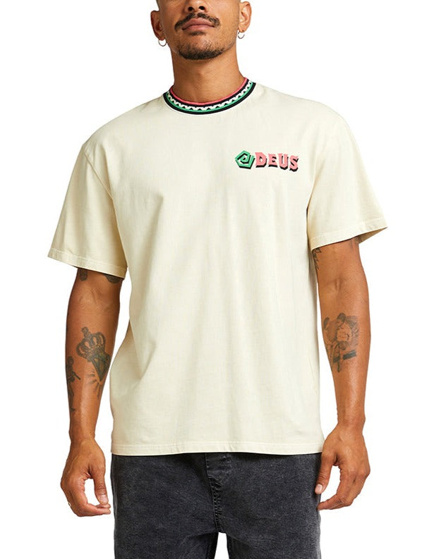 Splits Tee - Dirty White, view 1|Model