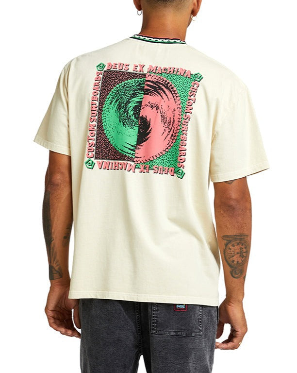 Splits Tee - Dirty White, view 2|Model