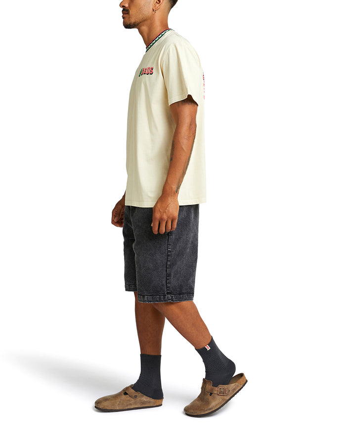 Splits Tee - Dirty White, view 3|Model
