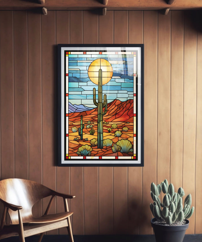 Stained Glass Landscape #2 - Arizona by Head West Studio