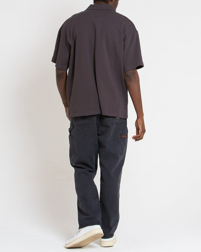 Stokes Records Polo - Anthracite, view 2|Model