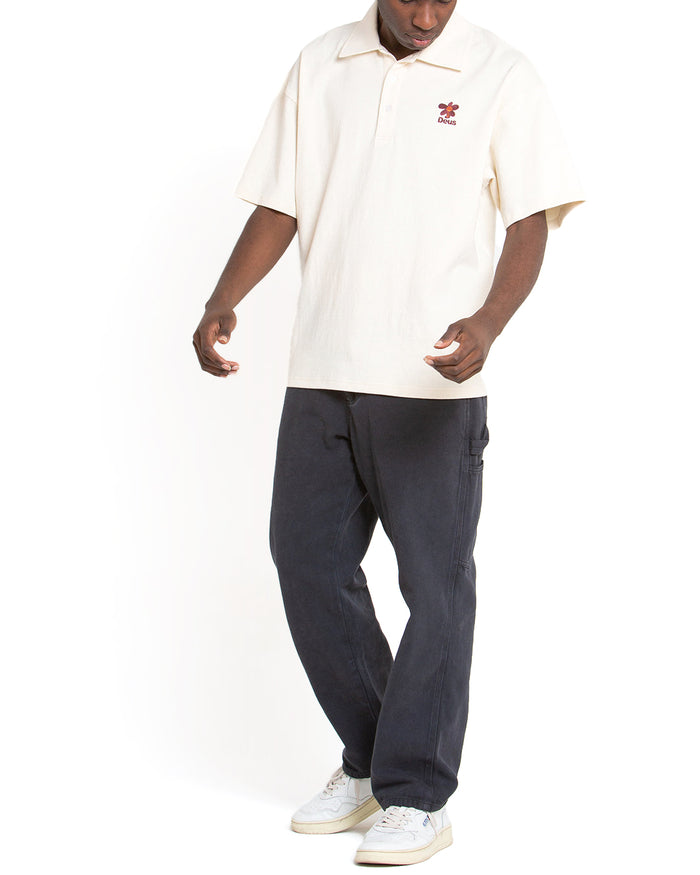 Stokes Records Polo - Dirty White, view 2|Model