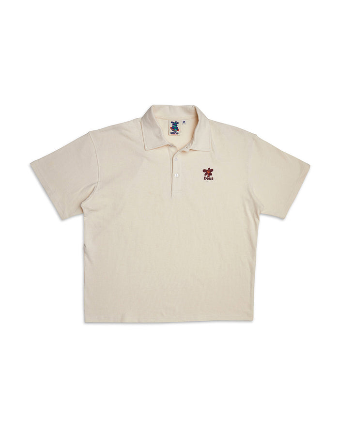 Stokes Records Polo - Dirty White, view 5|Flatlay