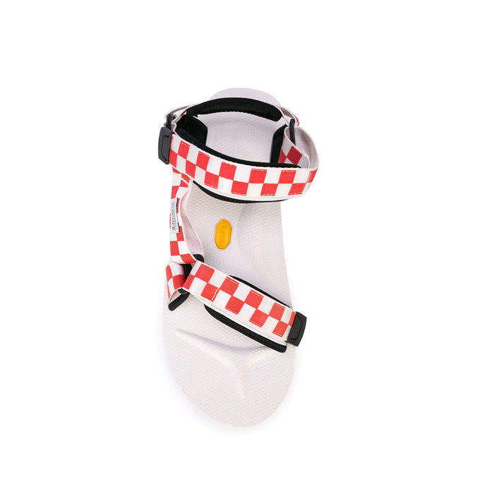 Suicoke Check Print Sandals - Red/White, view 4