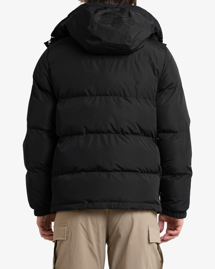 Summit Puffer Jacket - Black, view 2|Model