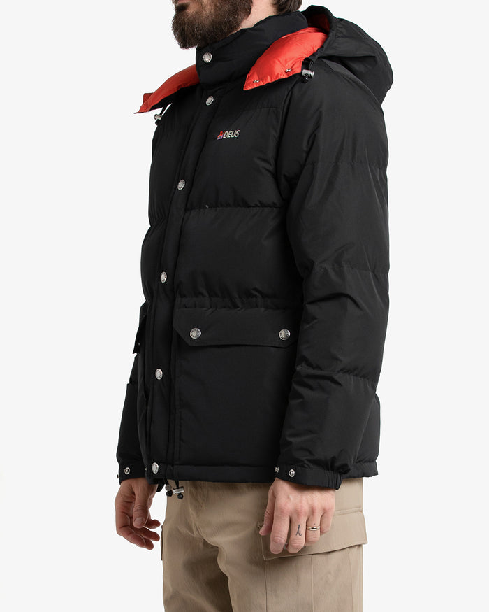 Summit Puffer Jacket - Black, view 3|Model