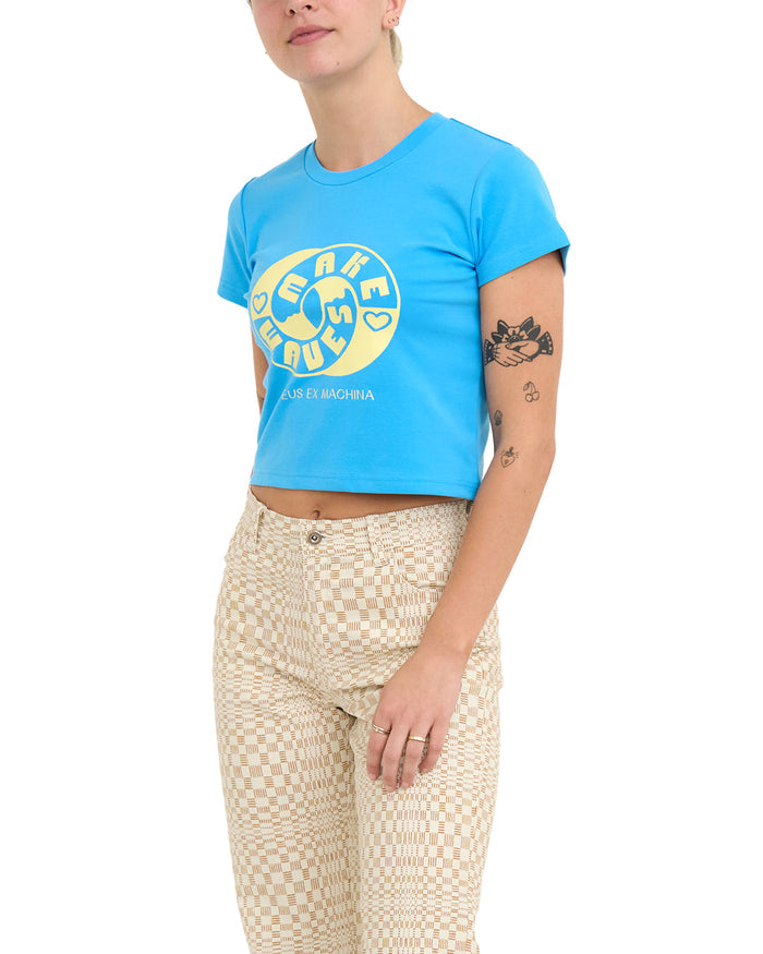 Sunshine Tee - Malibu Blue, view 1|Model