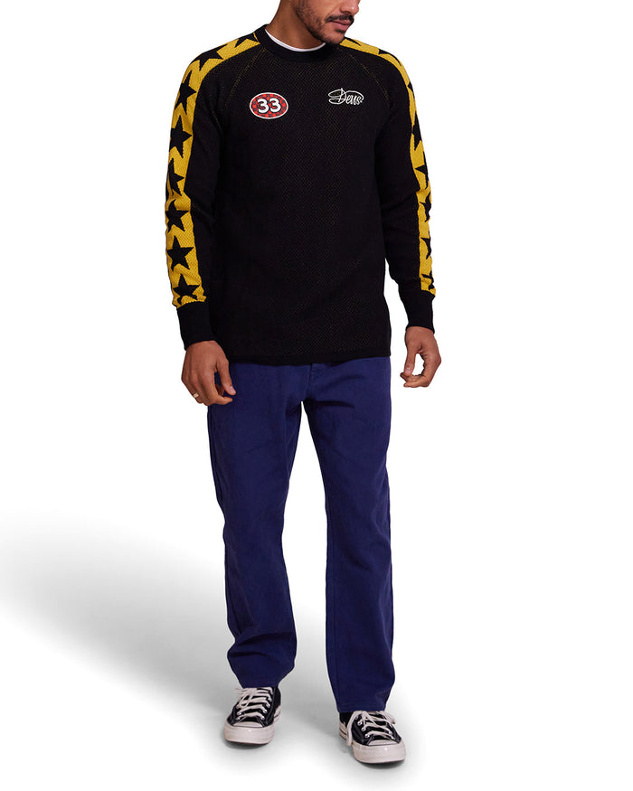 Super Nova Moto Knit - Black, view 3|Model