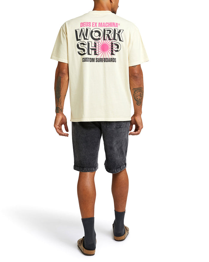 Surf Shop Tee - Dirty White, view 2|Model