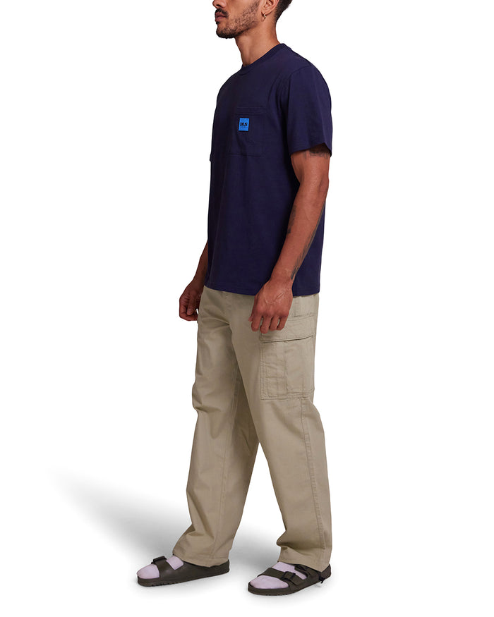 Take Off Pocket Tee - Navy, view 3|Model