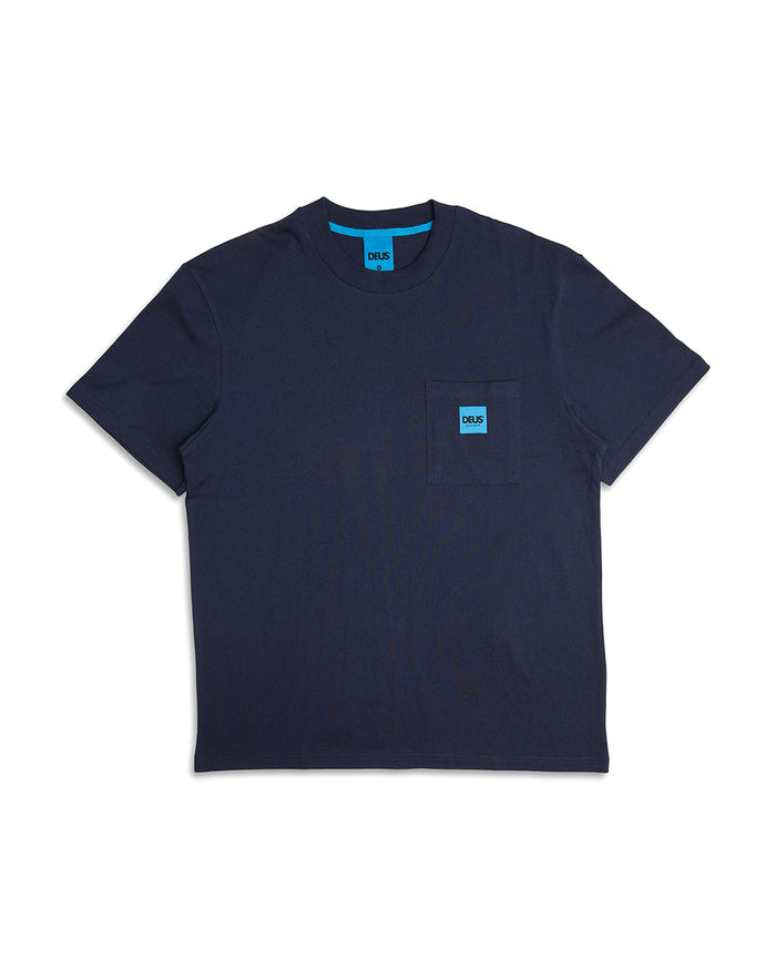 Take Off Pocket Tee - Navy, view 4|Flatlay