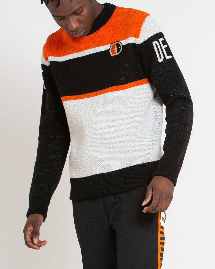 Team Knit - Orange Poppy, view 1|Model